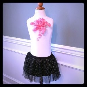 Black and Gold Polkadot Skirt
